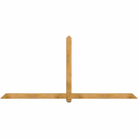 Ekena Millwork Eugene Rough Sawn Timber Gable Bracket, Western Red Cedar, 108"W x 49"H x 4"D x 4"F, 11/12 Pitch GBW108X49X0404EUG00RWR